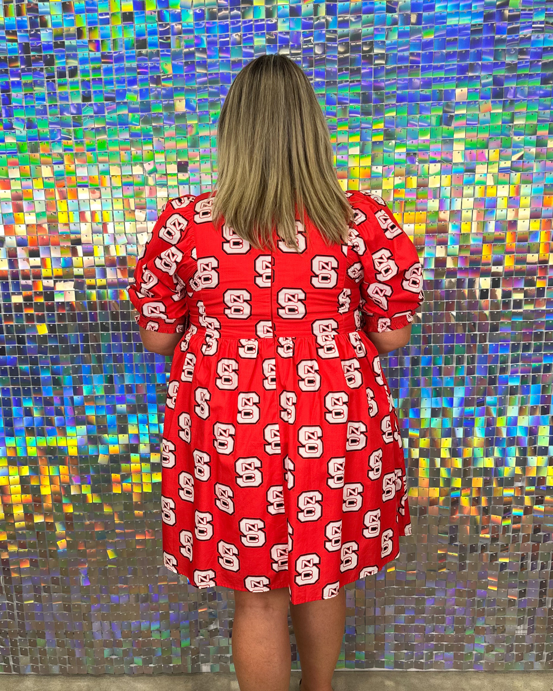 NC State Poplin Dress - Red