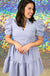 Entro All The Right Moves Dress - Chambray, tiered, v-neck, mini, plus size, puff sleeves