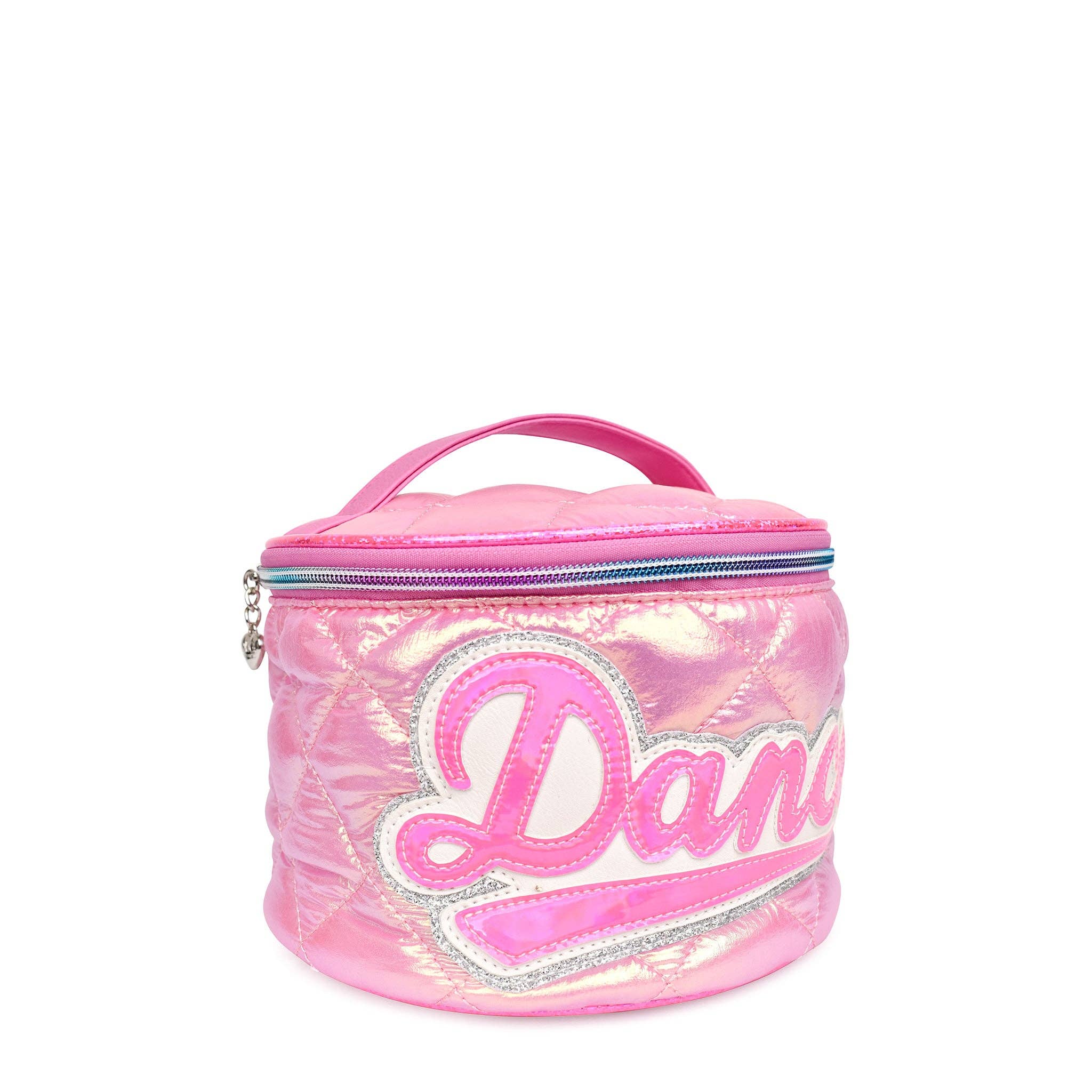 'Dance' Quilted Metallic Puffer Round Glam Bag