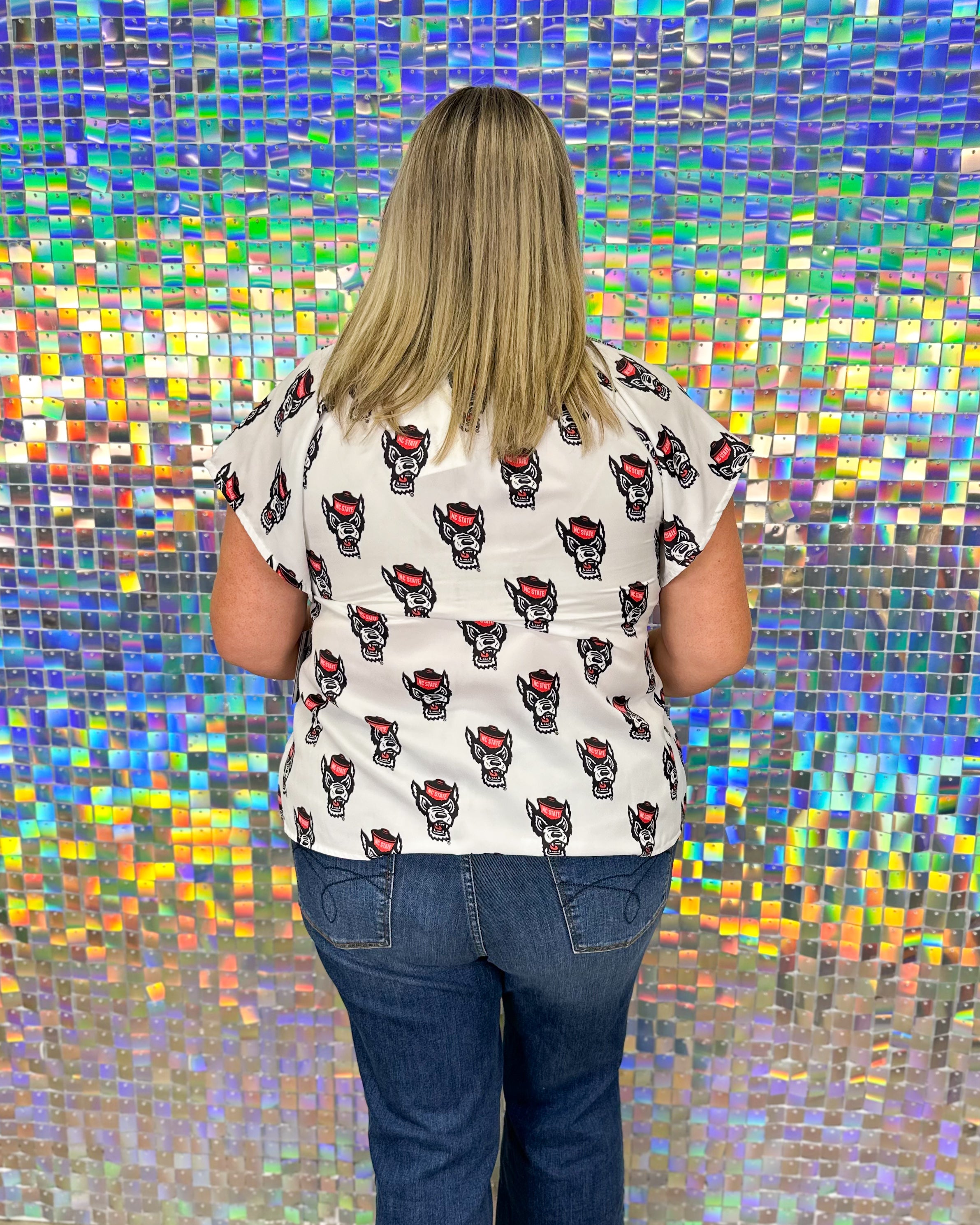 NC State Poly Blouse - White