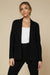 Skies are Blue Tallie Blazer - Black, long sleeve, notched lapels, two hip pockets, open front, plus size