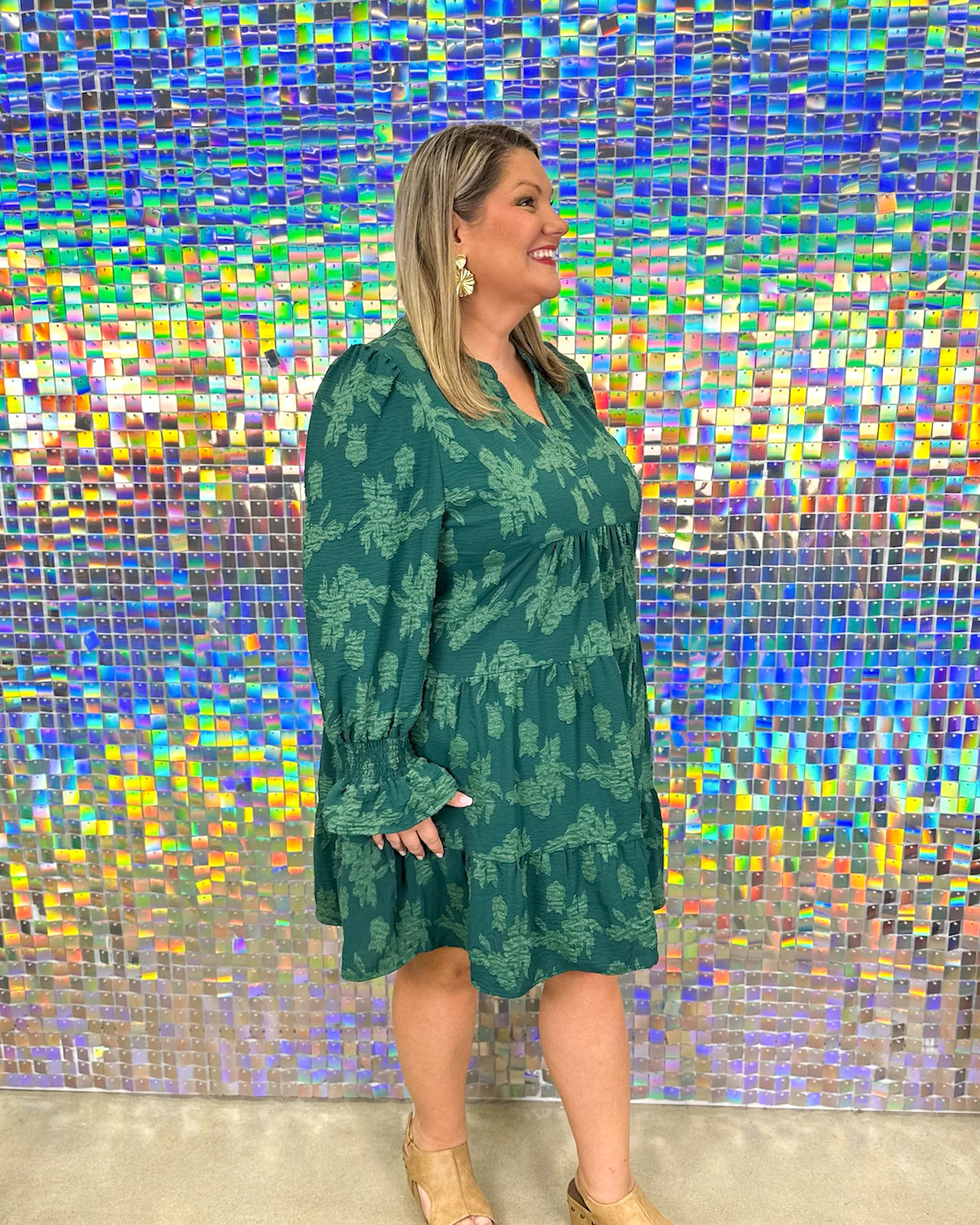 Cecily Dress - Hunter Green