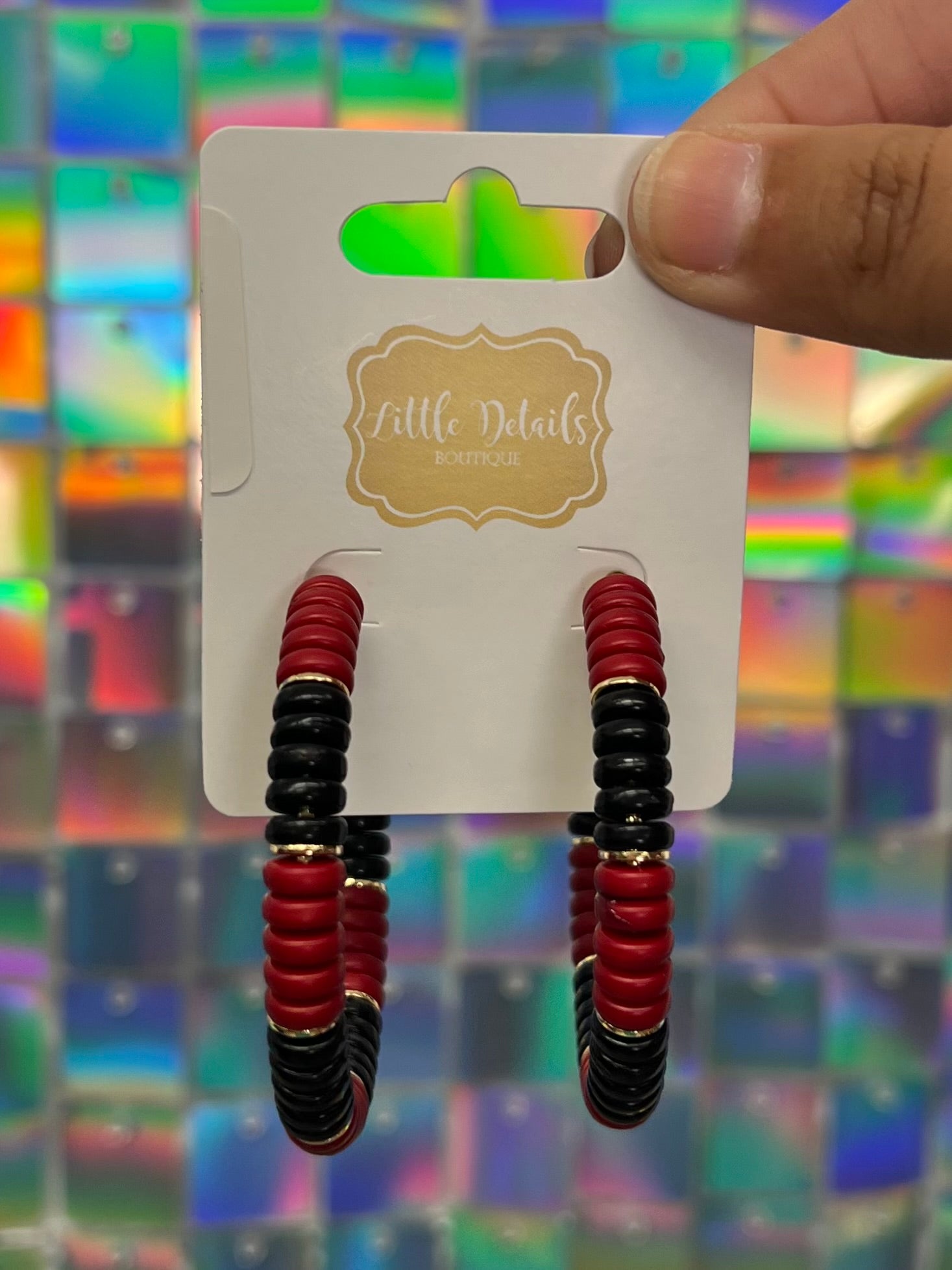 Olivia Earrings - Red/Black
