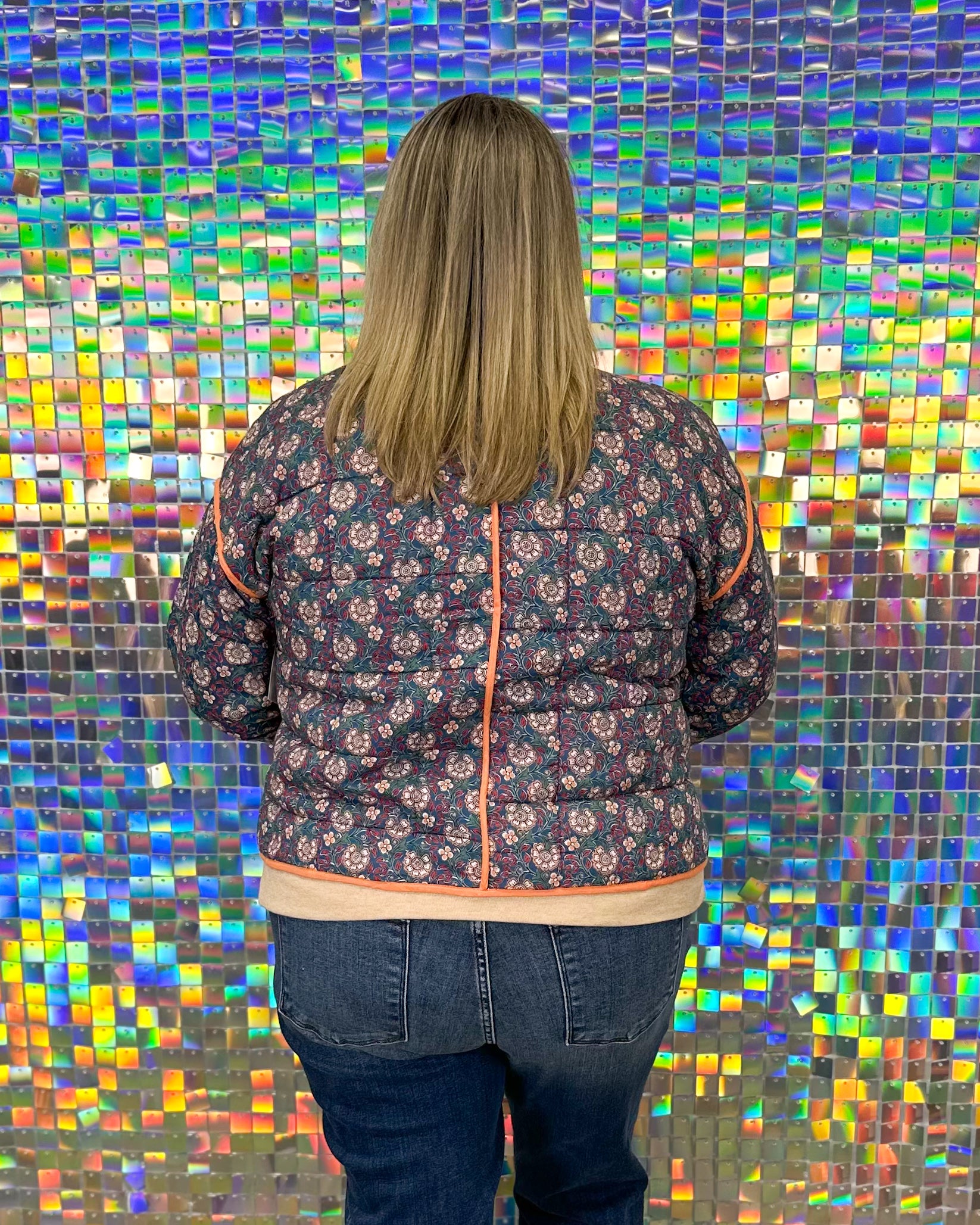 Cher Block Prink Jacket - Blue Multi