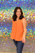 Andree By Unit Superstar Top - Persimmon, sleeveless, v-neck, plus size