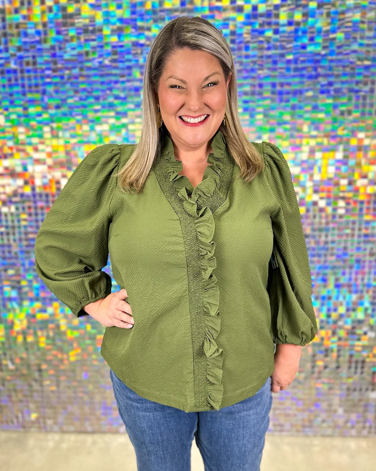 Melissa Top  - Olive