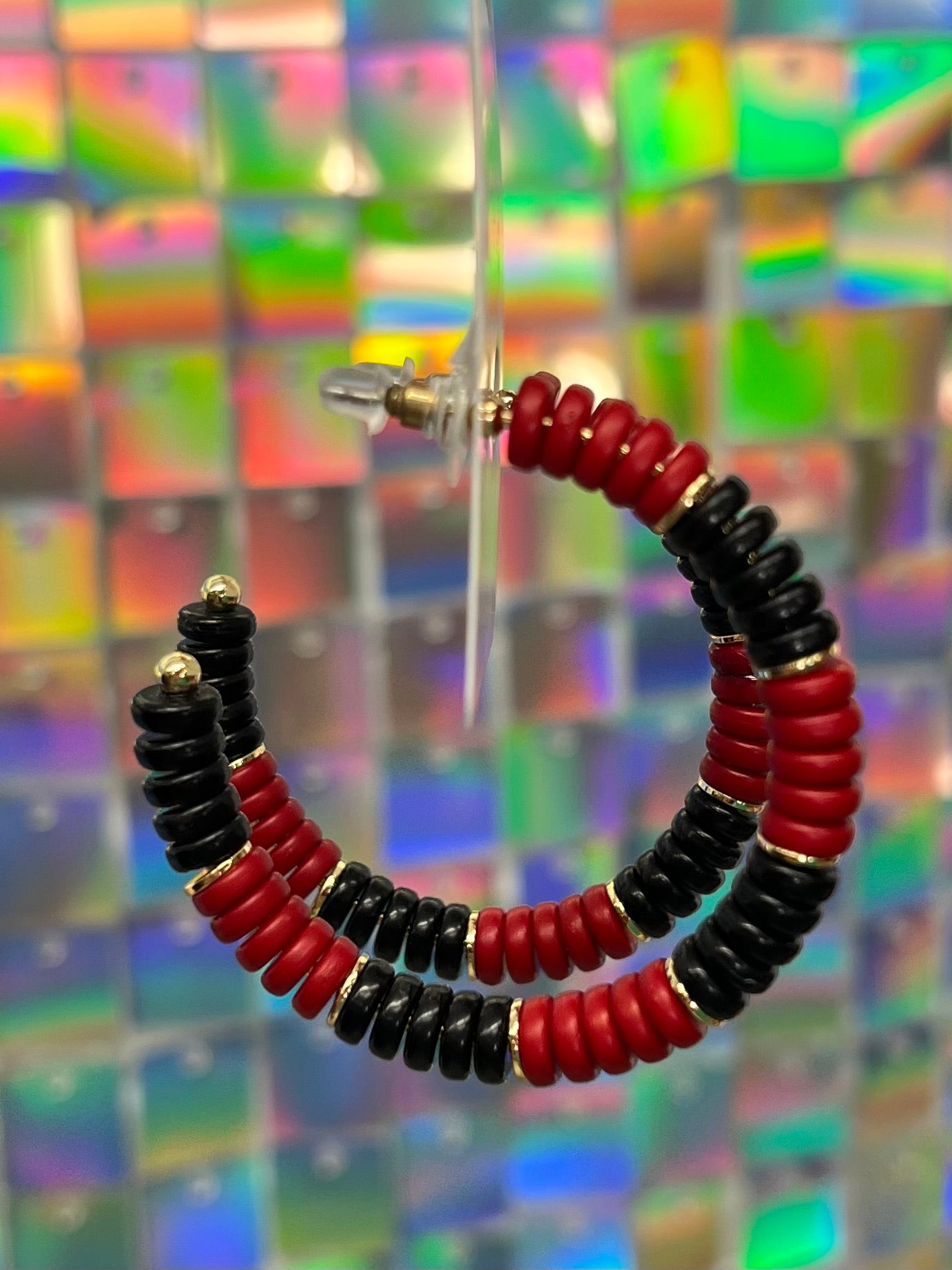 Olivia Earrings - Red/Black