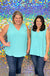 Andree By Unit Superstar Top - Blue Radiance, v-neck, sleeveless, airflow, plus size