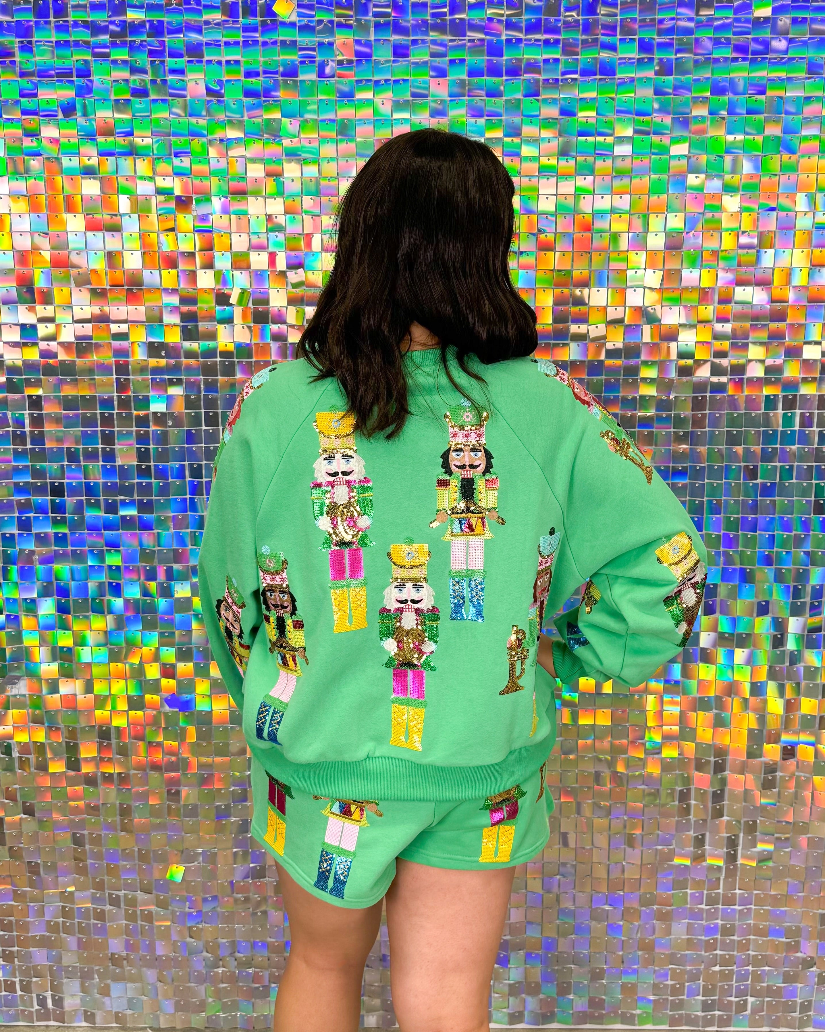 Queen of Sparkles Nutcracker Band Sweatshirt - Green