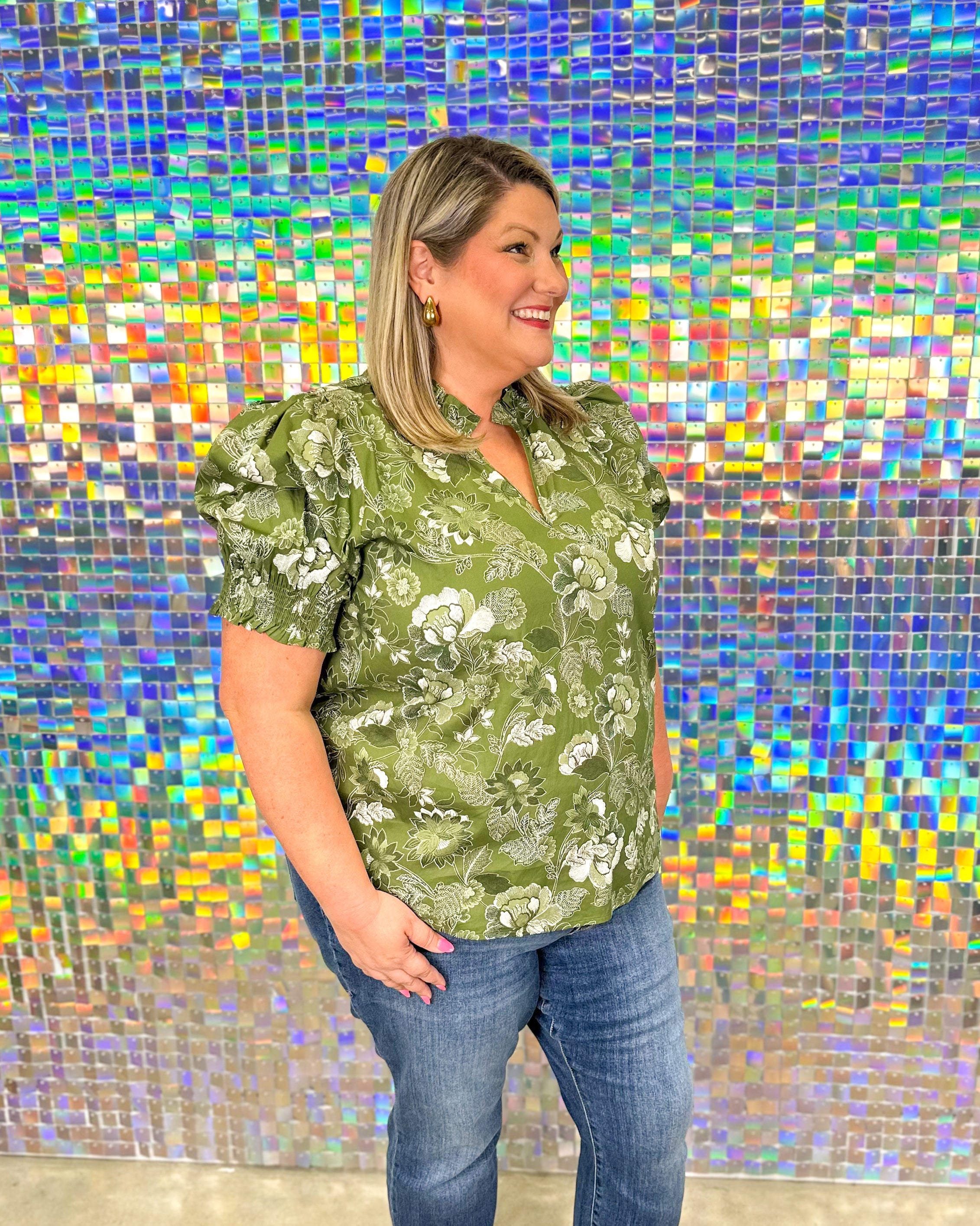 Hazleton Top - Cream/Olive