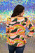 Michelle McDowell Kacey Top - Wild Wonder Pink, long sleeve, shoulder ruffle, yolk design, curvy