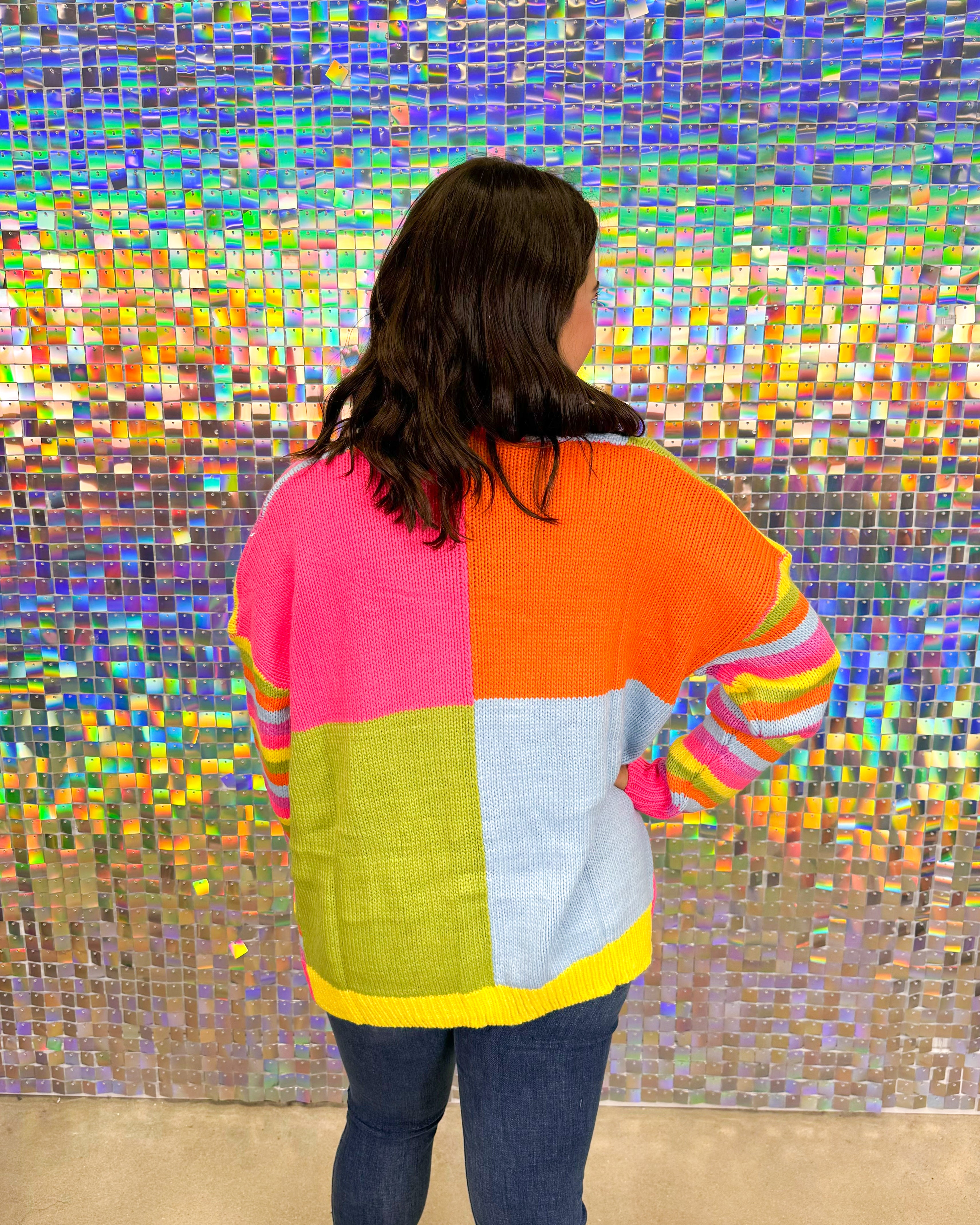 Rainbow Bright Cardigan - Multi Stripe