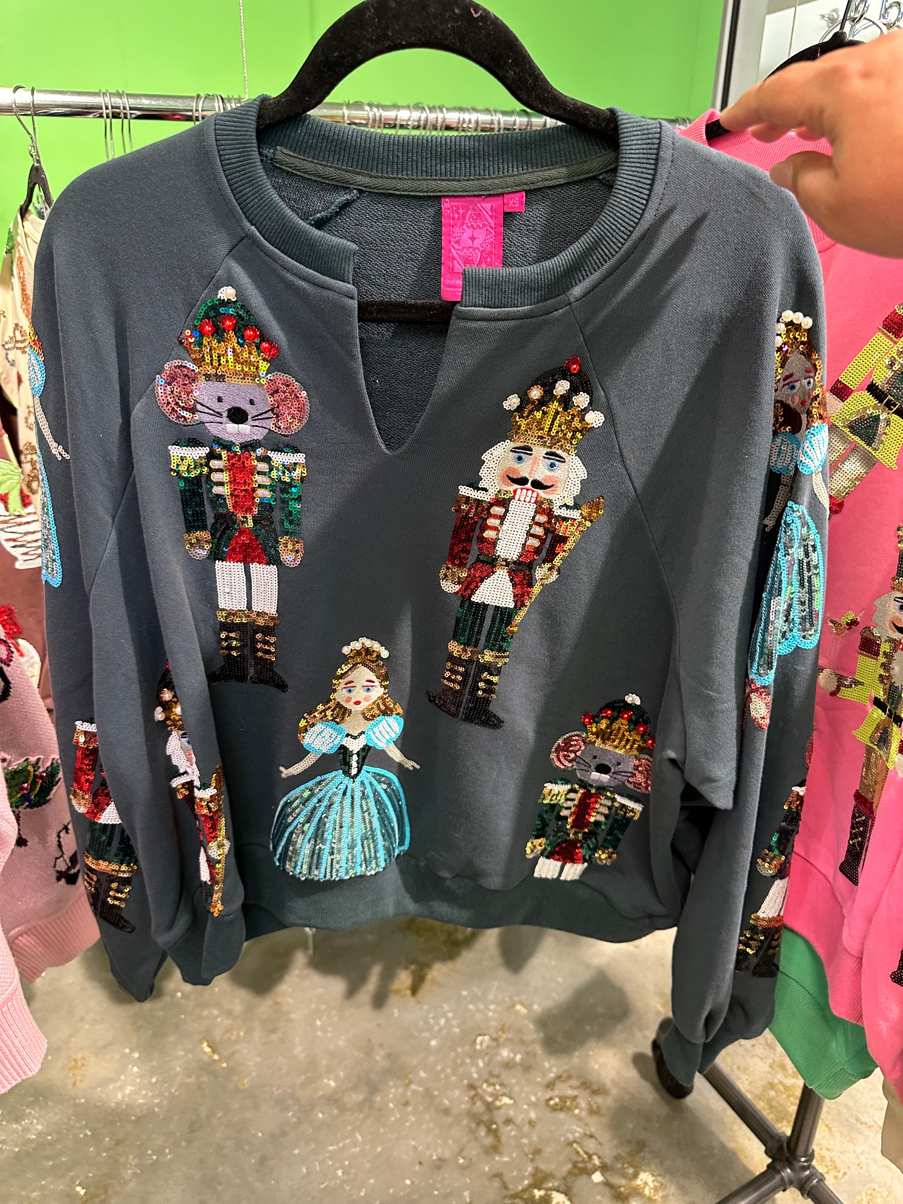 Queen of Sparkles Nutcracker Ballet Sweatshirt - Dark Teal