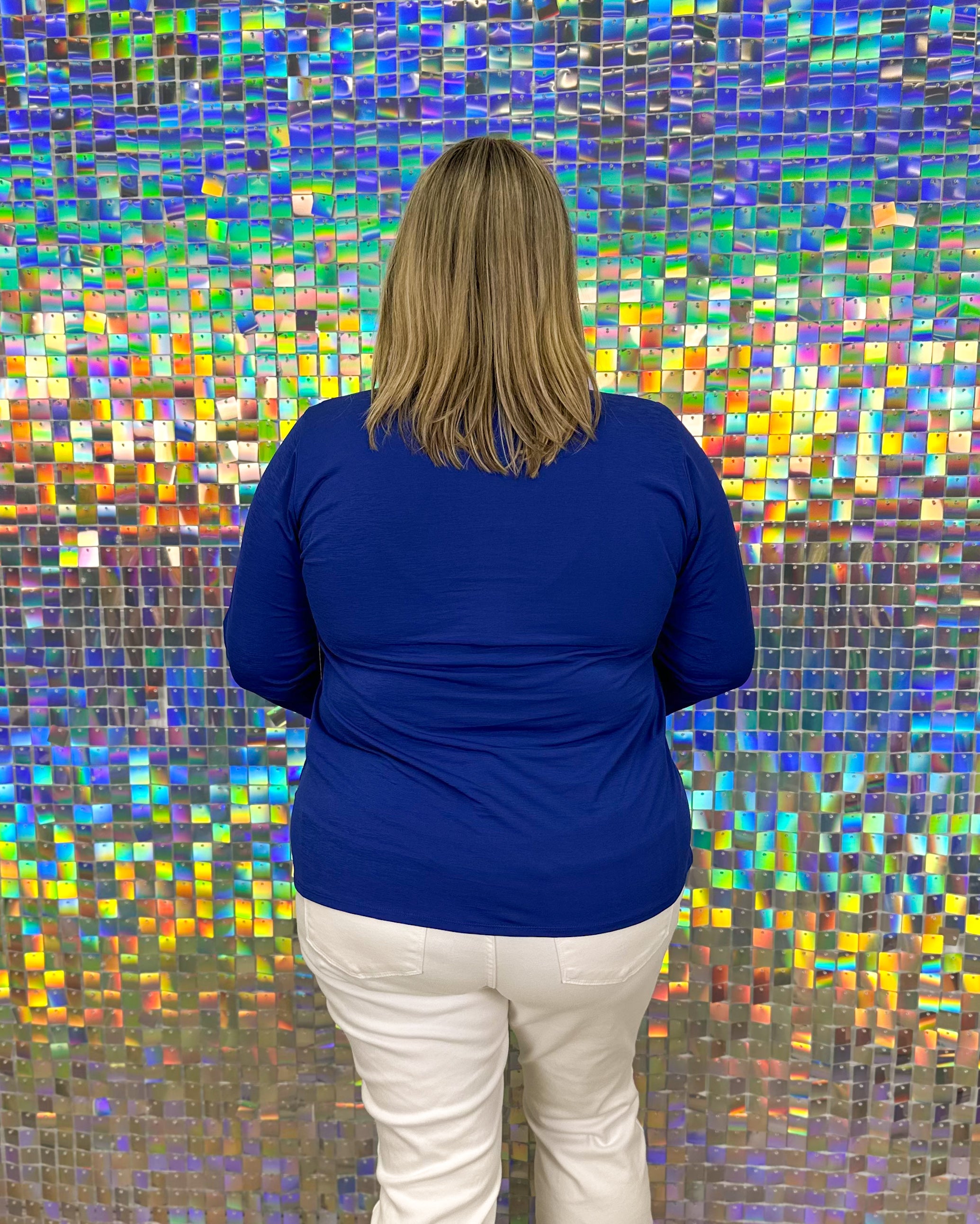 Liza V-Neck Top - Royal Blue