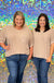 Umgee Limitless Top - Latte, plus size, pocket, ribbed, tee, short sleeve