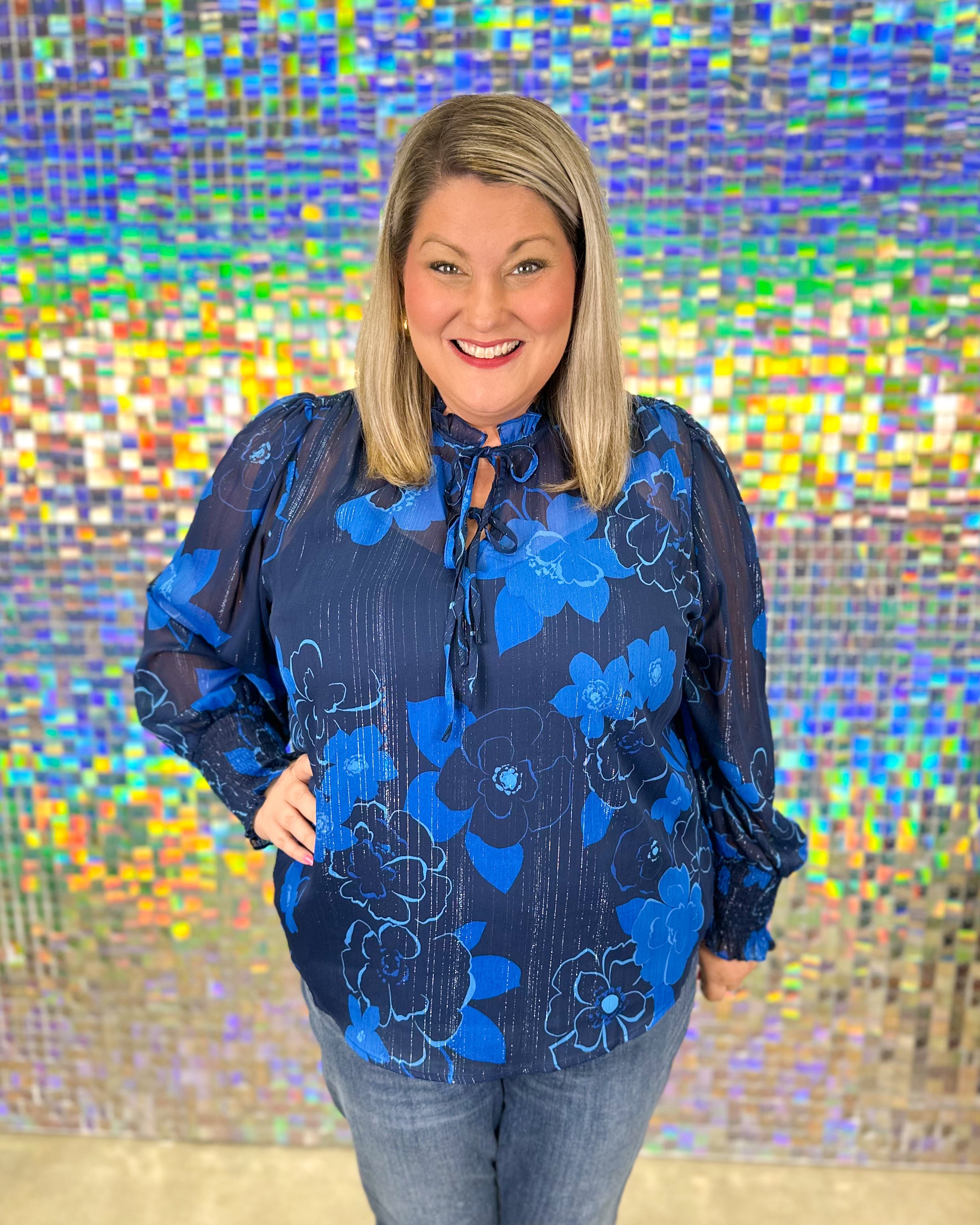 Bluford Blouse - Navy Blue