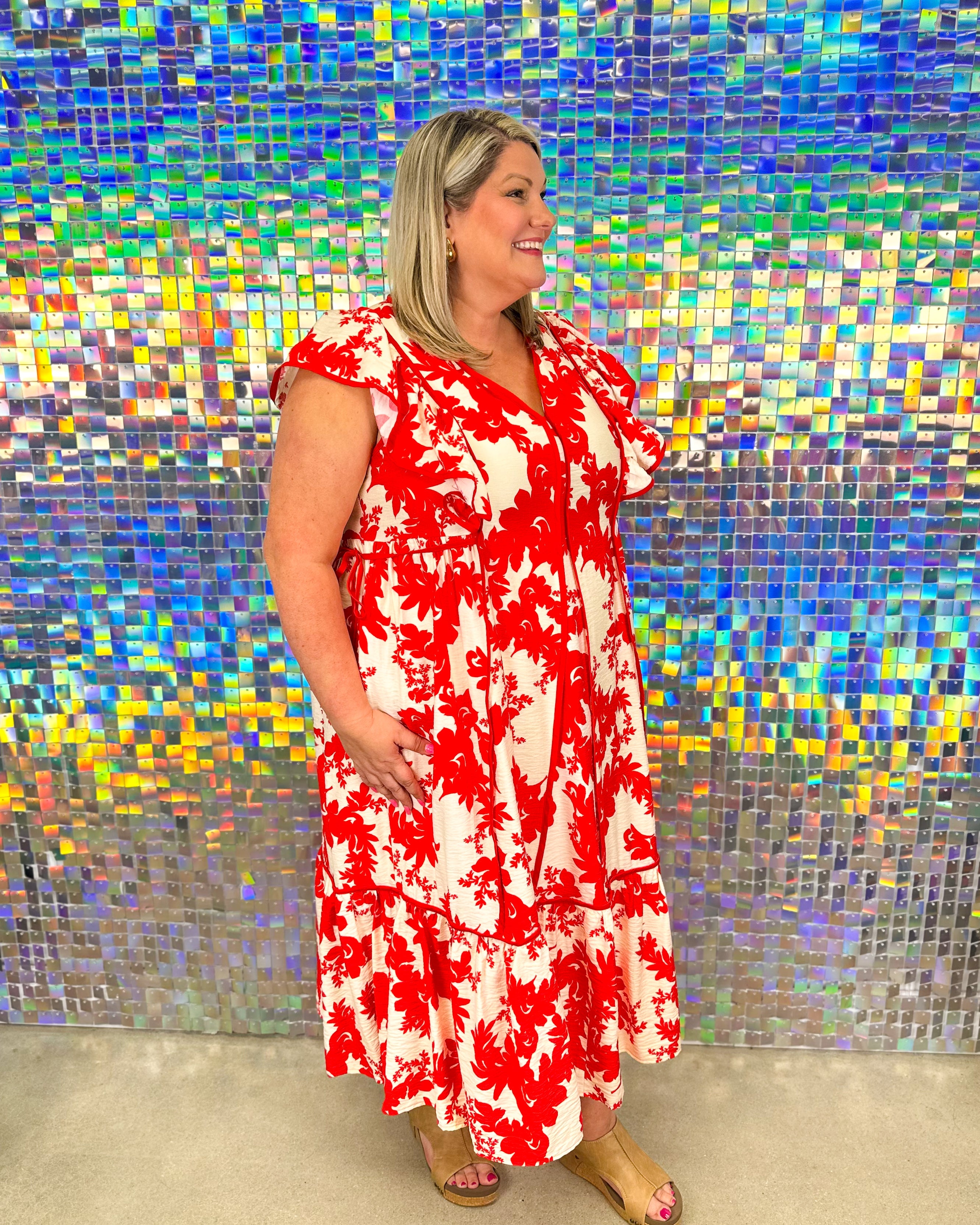 FINAL SALE-Simone Dress - Red