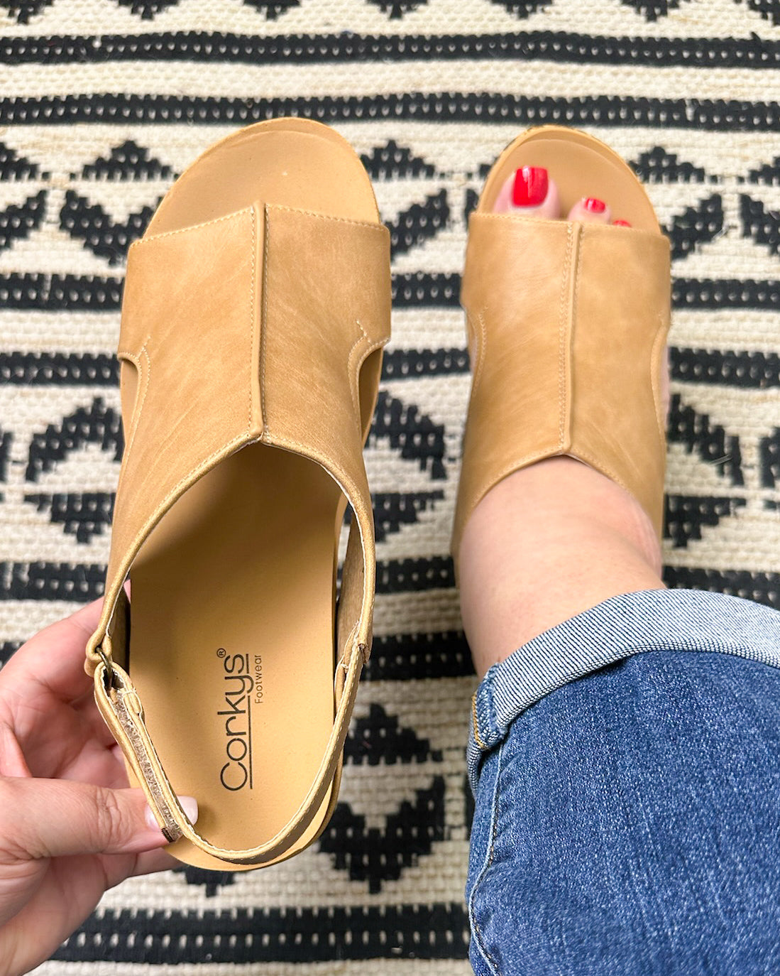 Carley Wedge - Taupe Smooth Leopard