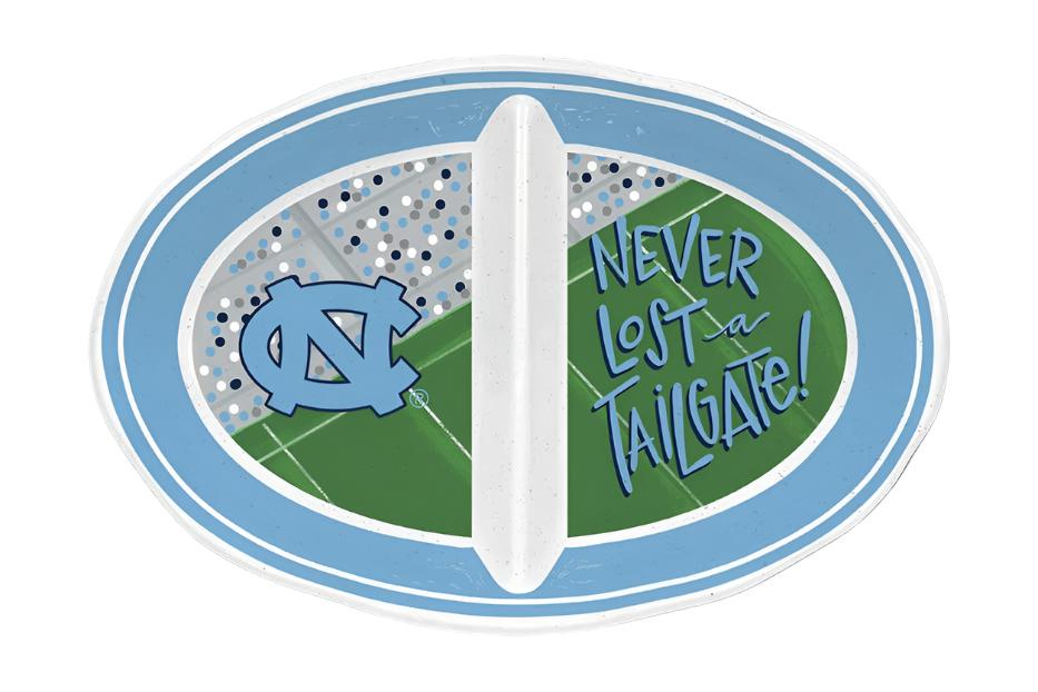 Magnolia Lane UNC 2-Section Melamine Tray - Never Lost A Tailgate