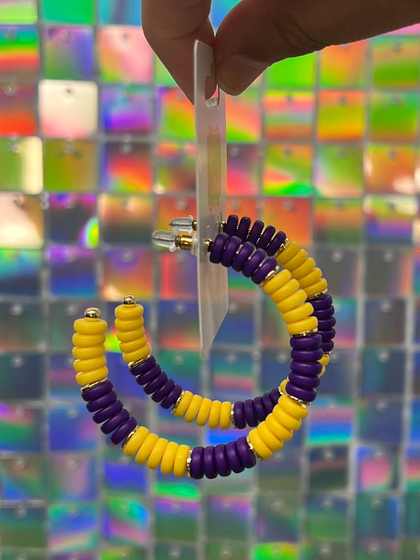 Olivia Earrings - Purple/Gold