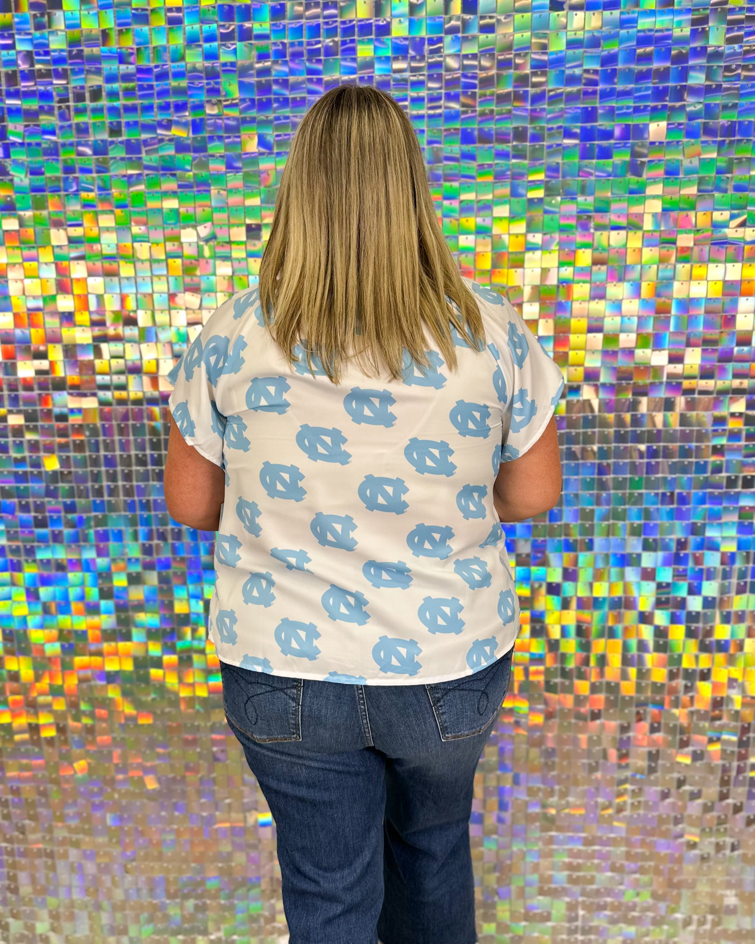 UNC Poly Blouse - White