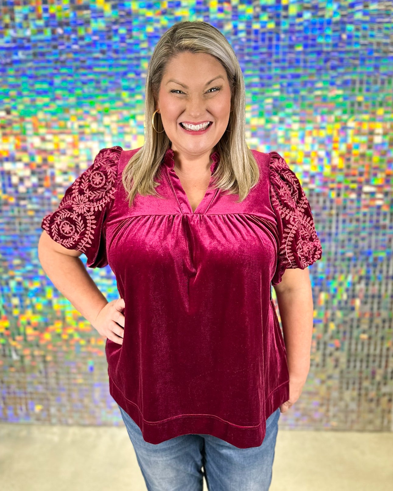 Velvet Crush Top - Wine