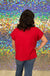 Jodifl Perfectly For You Sweater - Red, mock neck, short sleeves, oversized, plus size