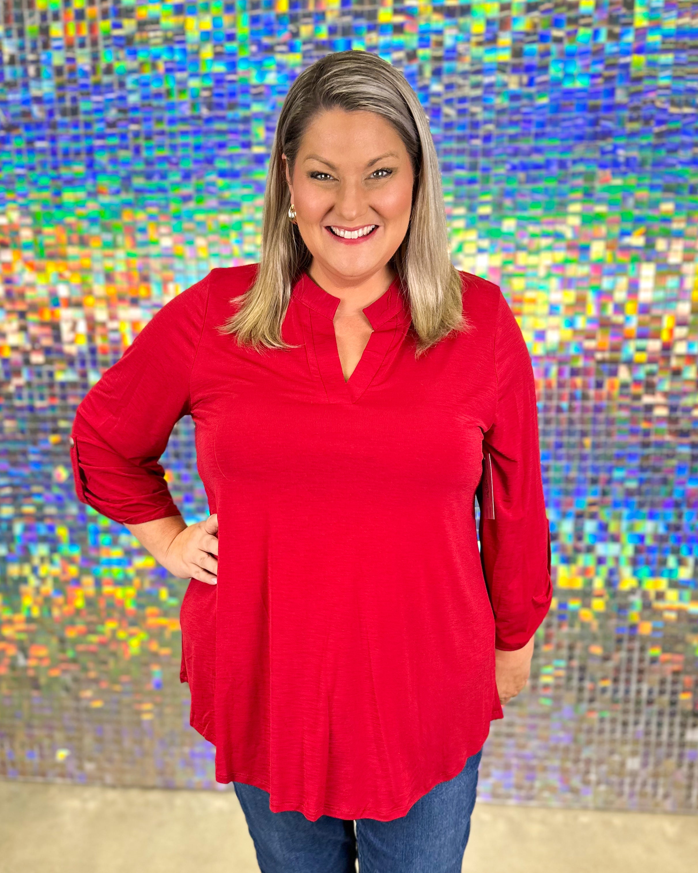 Lizzy Top - Jewel Red