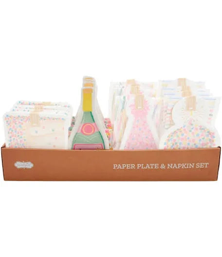 Birthday Plate/Napkin Set - Champagne