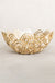 Mary- Square Scalloped Gold Bowl