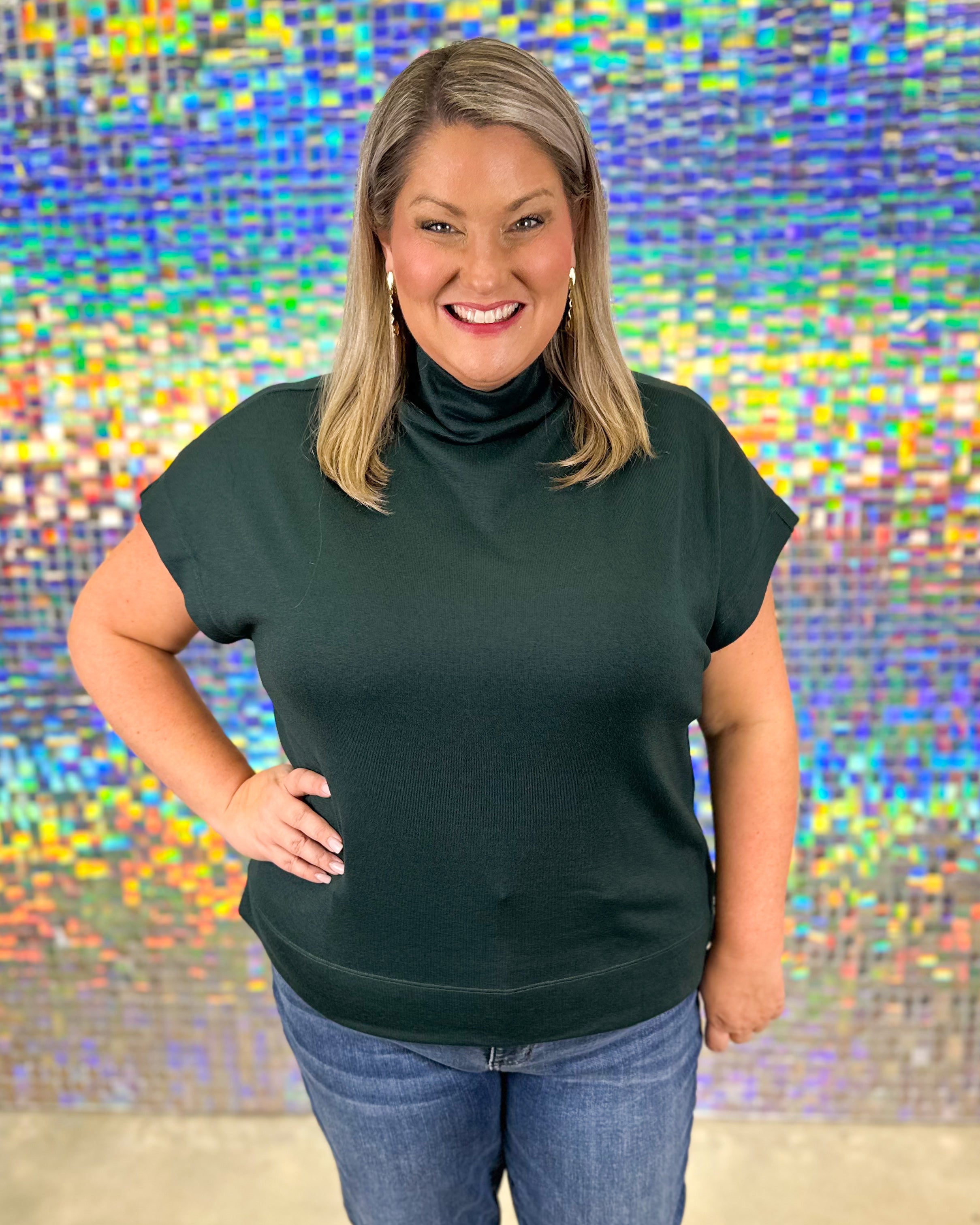 Pacey Top - Hunter Green