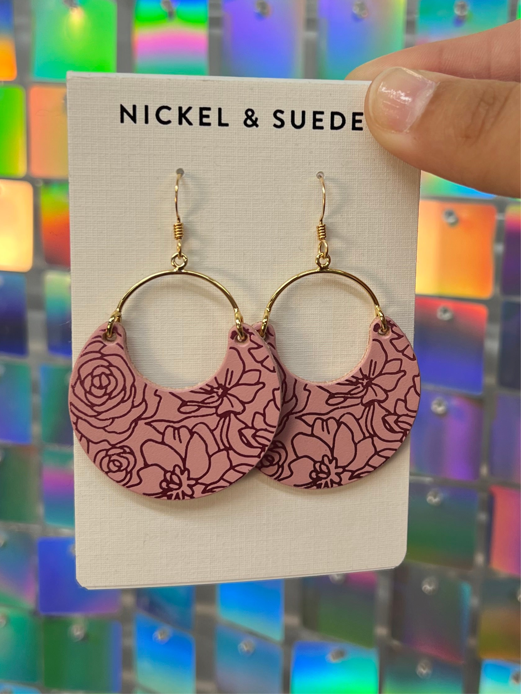 FINAL SALE Nickel & Suede Ninas - Soft Rose Bouquet