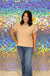 Jodifl Perfectly For You Sweater - Taupe, mock neck, short sleeves, oversized, plus size