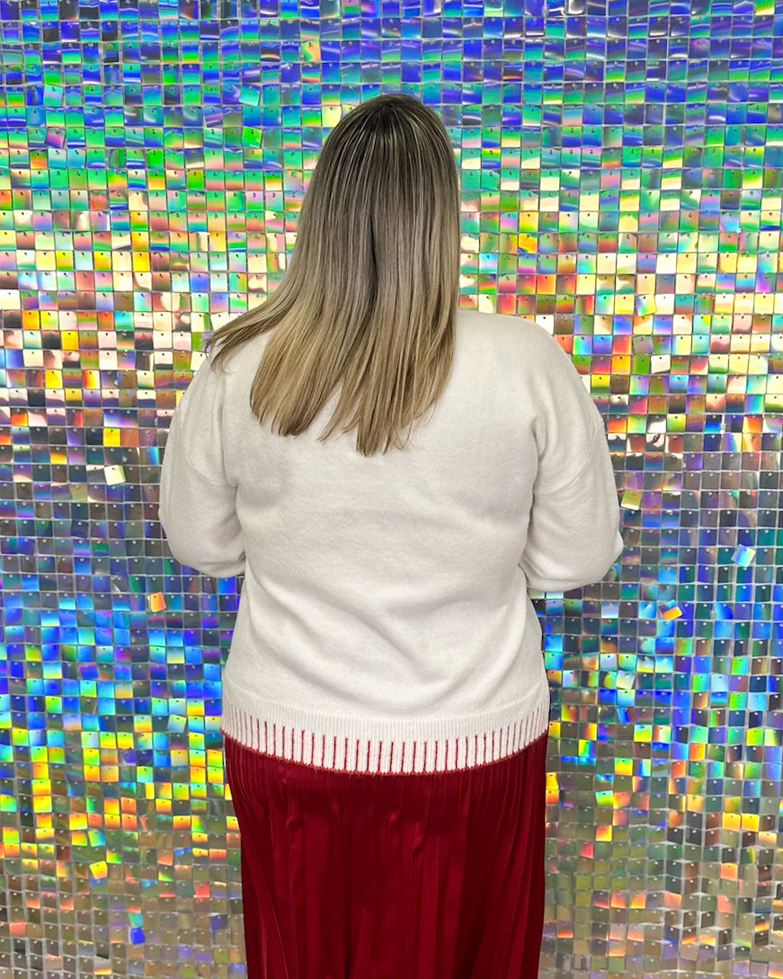 Wilder Bow Sweater - White