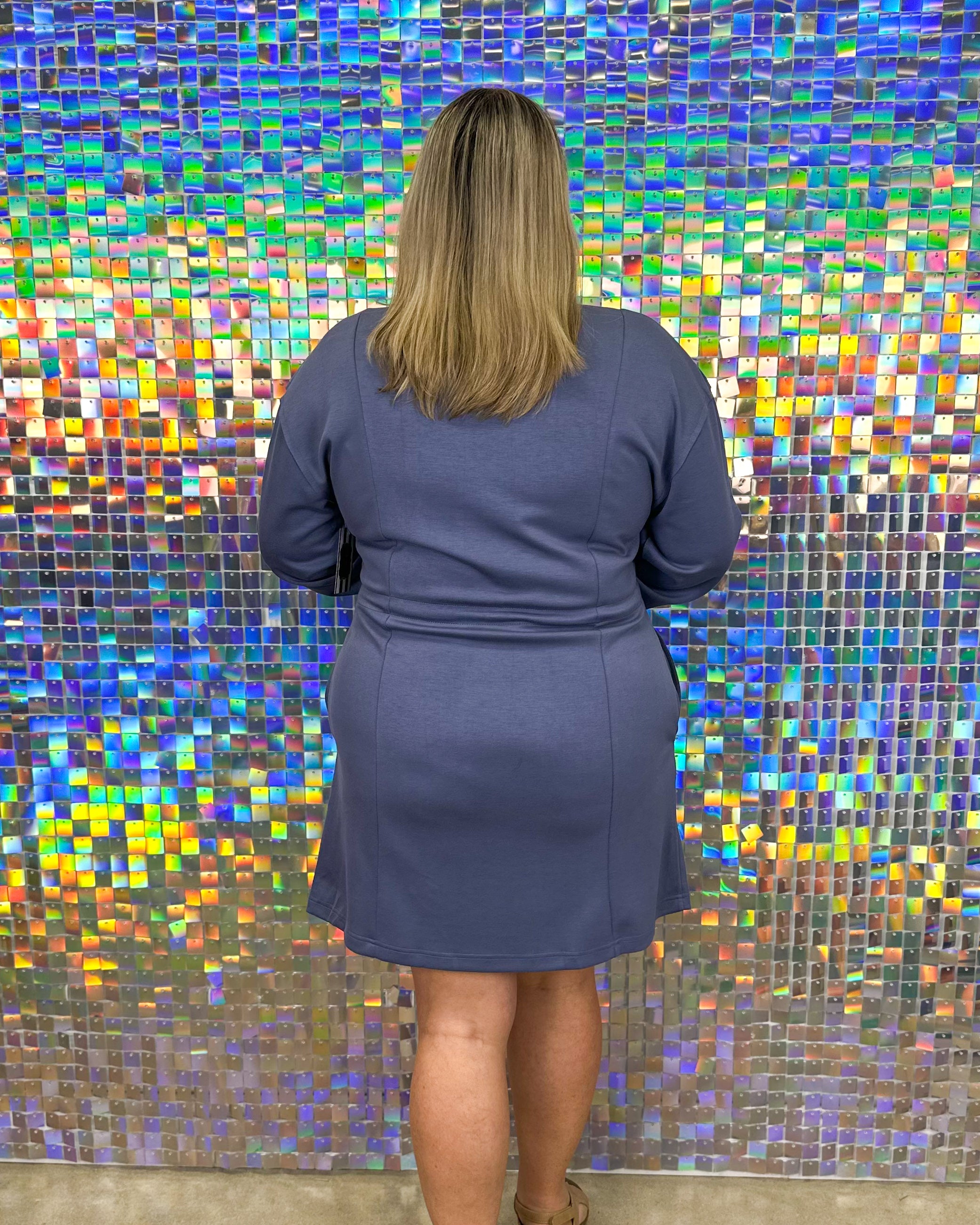 Josie Dress - Steel Blue