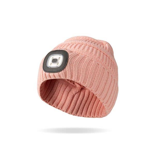 Night Scope Kid's Dakota Rechargeable LED Beanie - Blush