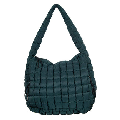 Katydid Quilted Hobo Tote Bag - Forest Green