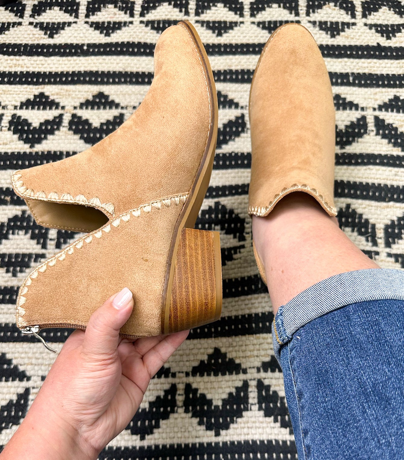 Spice It Up Bootie - Camel Faux Suede