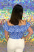 Skies Are Blue Islander Vibes Top - Blue, strapless, off shoulder, ruffle, print, plus size