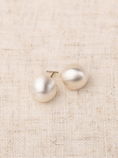 Michelle McDowell Grenada Large Earrings- Brushed Silver