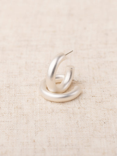 Michelle McDowell Sara Earrings - Brushed Silver