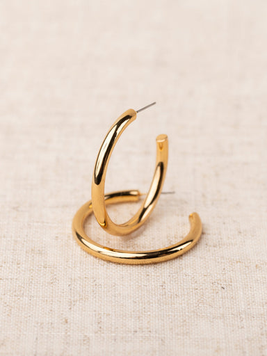Michelle McDowell Heather Shiny Gold Hoops
