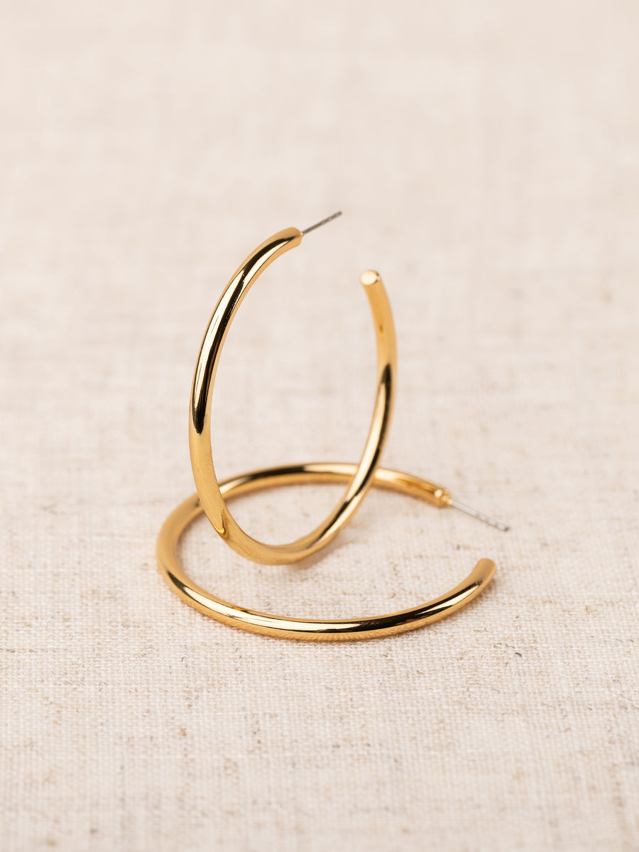 Estonia Shiny Gold Hoops