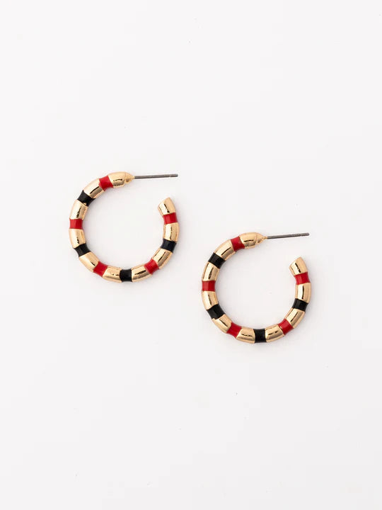 Michelle McDowell Nellie Earrings Red & Black - Small