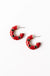 Michelle McDowell Justine Earrings Red & Black - Small