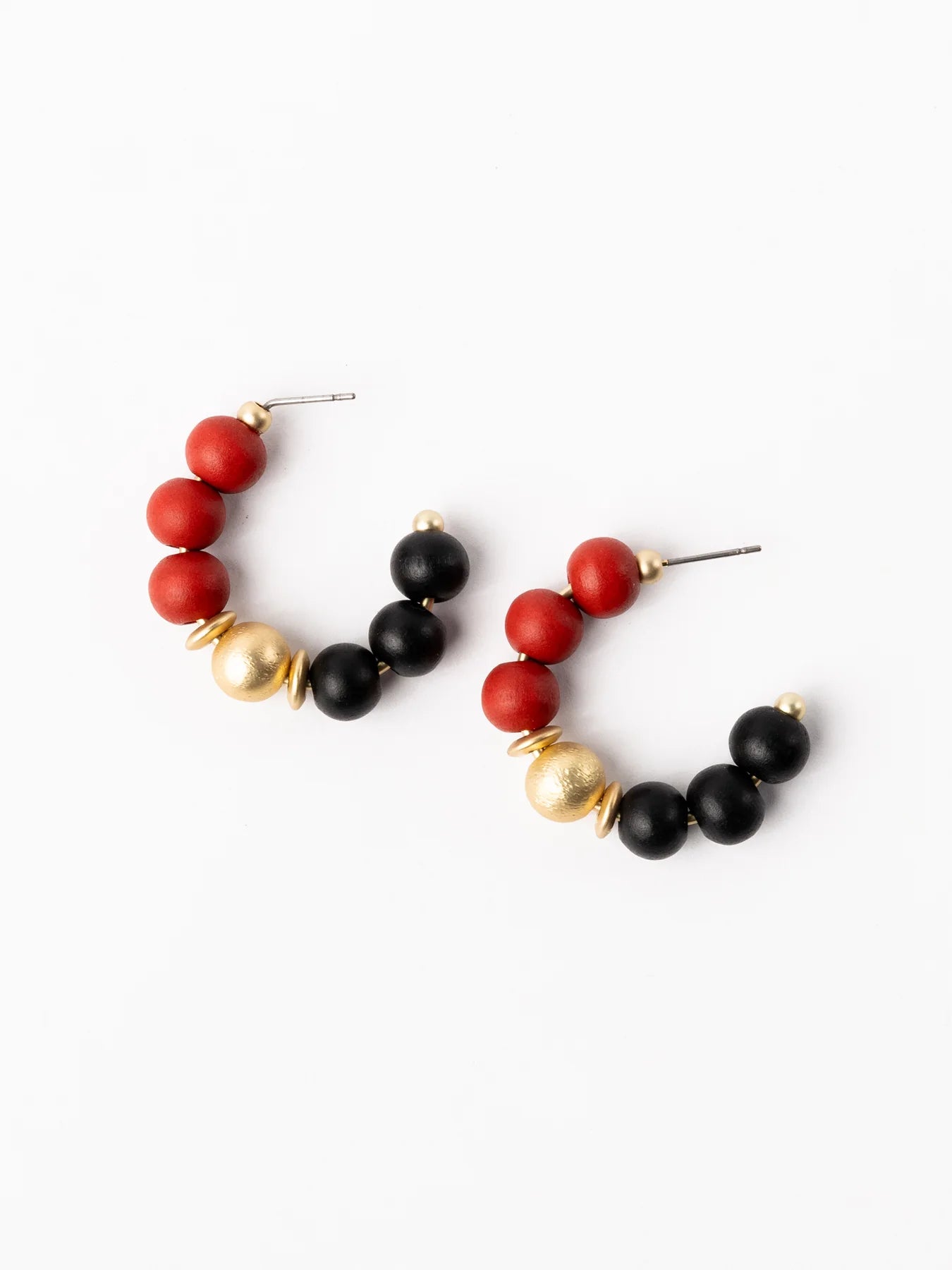 Michelle McDowell Janette Earrings Red & Black - Small