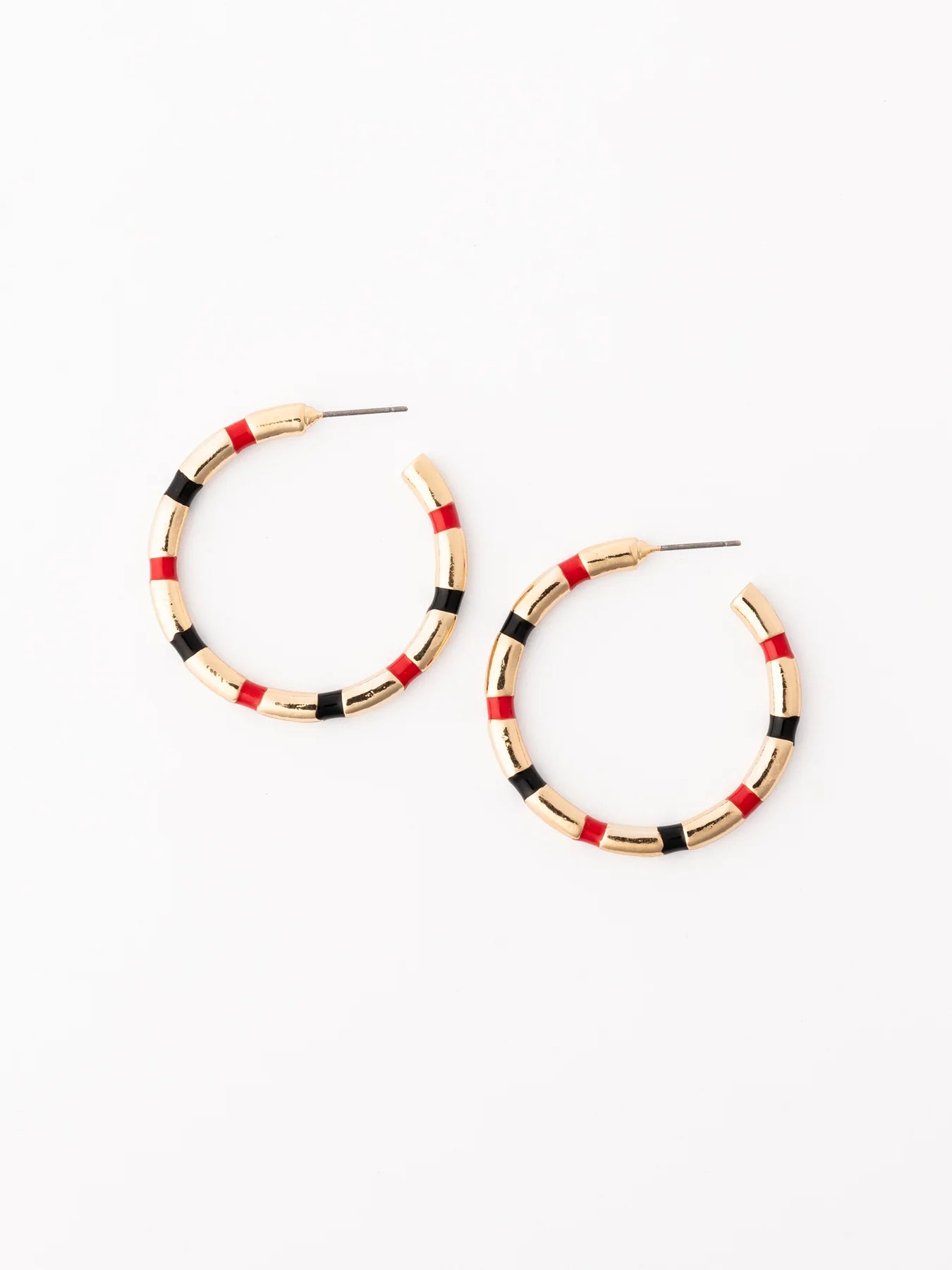 Michelle McDowell Nellie Earrings Red & Black - Medium