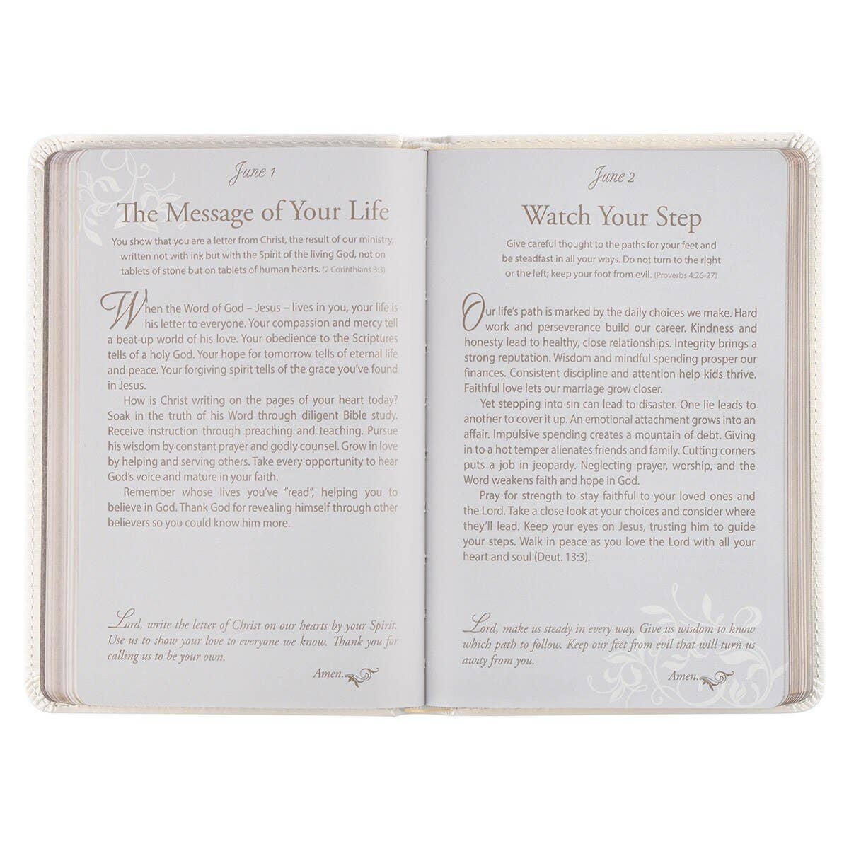Devotional for Mr. & Mrs. White Faux Leather