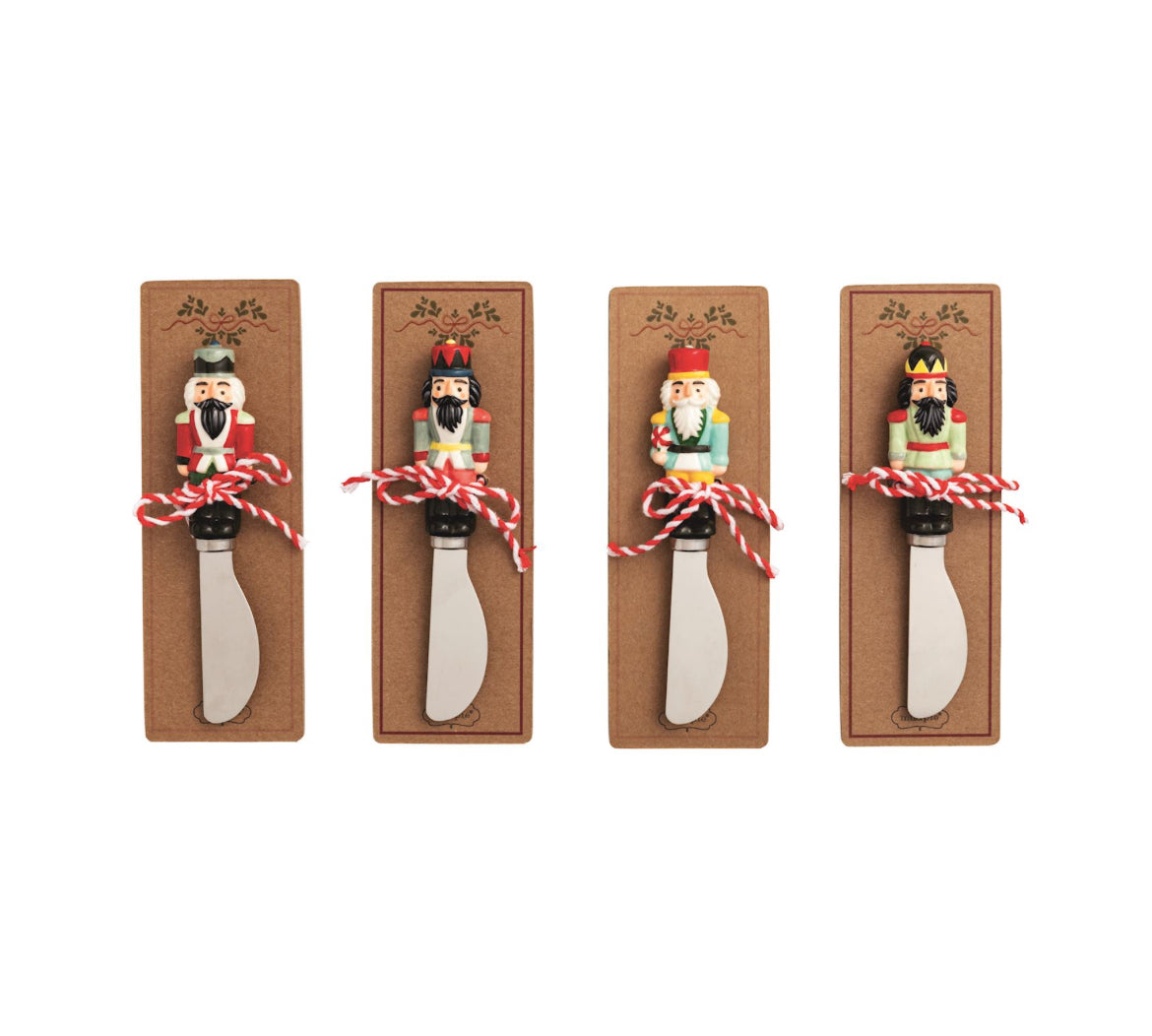Ceramic Nutcracker Spreaders - Blue