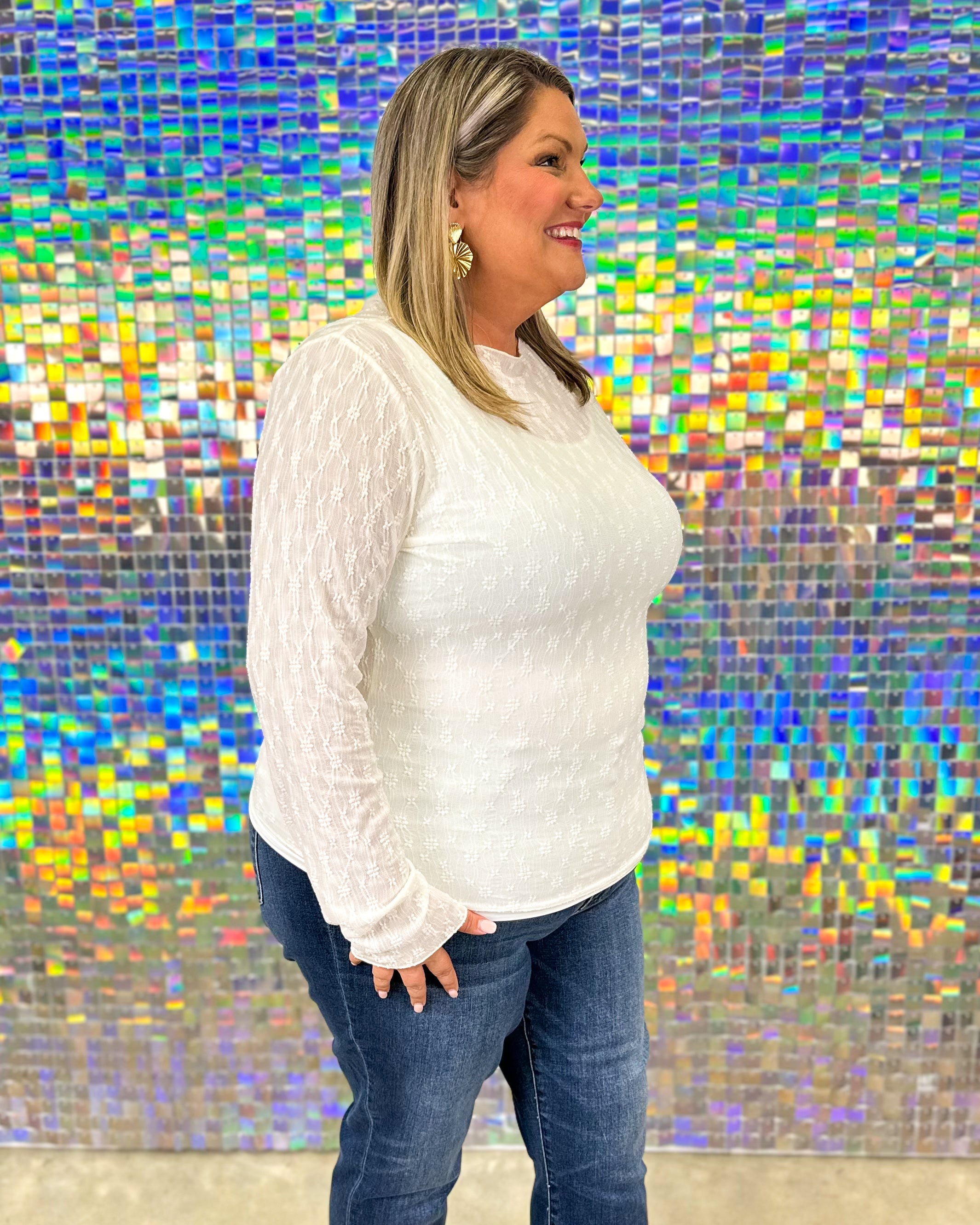 Bella Mesh Top - Cream